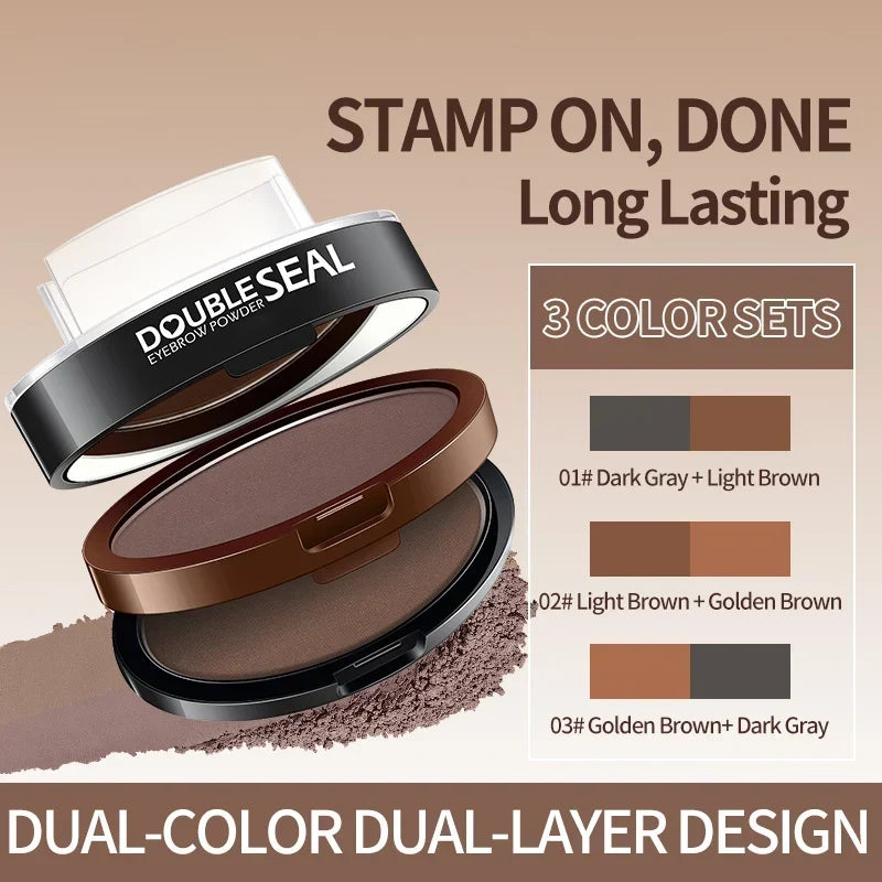 🔥 LAST DAY: BUY 1 GET 1 FREE 🌸 2-Color Waterproof Brow Stamp Kit for Quick, Natural-Looking Brows